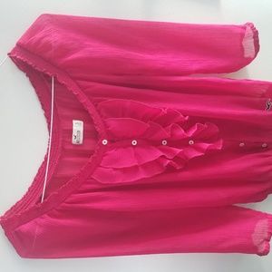 Hot Pink Beautiful Long Sleeve 100% Poliester